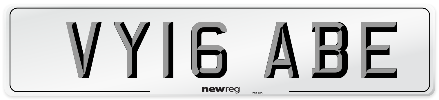 VY16 ABE Number Plate from New Reg